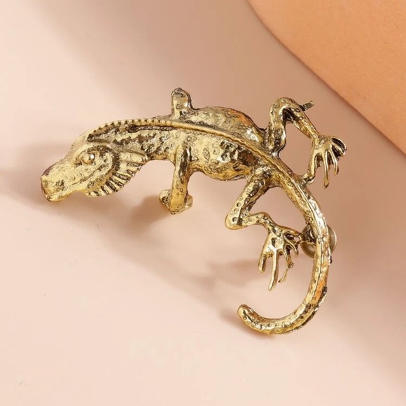 🦎 Awesome Single Lizard Iguana Chameleon Left Ear cuff 🦎 - Picture 11 of 12